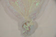 Crush Iridescent Pearl Organza Polyester Fabric - Sheer Crushed Holographic, 38/40" Width (1 Yard)