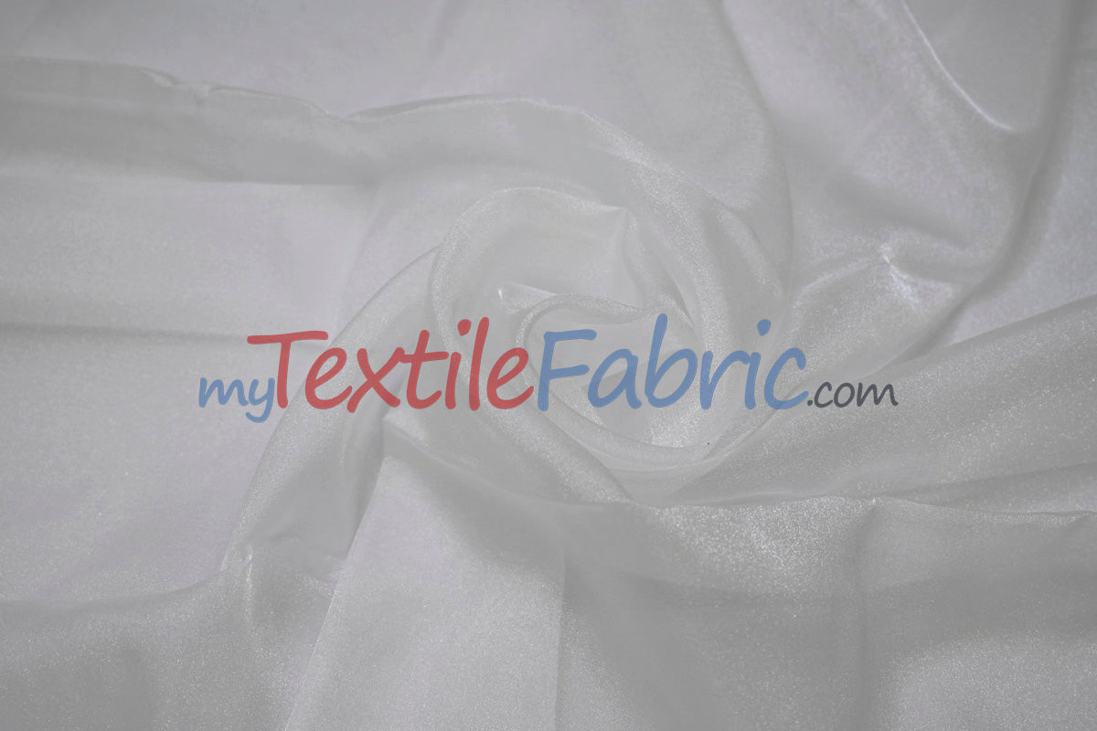 Crystal Organza Nylon Fabric - Sheer Sparkling, 45" Width (1 Yard)