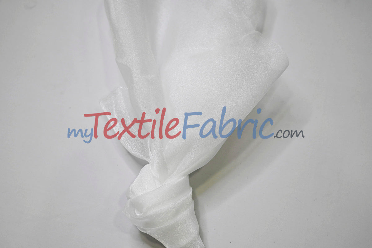 Crystal Organza Nylon Fabric - Sheer Sparkling, 45" Width (1 Yard)