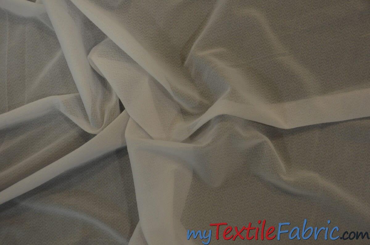 Lightweight Iron On Tricot Fusible Interfacing Interlining Polyester Fabric - White, Black, 58/60" Wide (Yards)