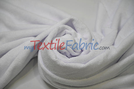 Microfiber Towel Fabric - 80% Polyester 20% Polyamide, Ultra-Soft, Absorbent, White, Baby Blue, 60" Width (By The Yard)