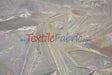 Oasis Hologram Polyester Fabric - Iridescent Sheer Organza, 58/60" Width, White, Pink, Baby Blue, Turquoise, Lavender, Black (1 Yard)
