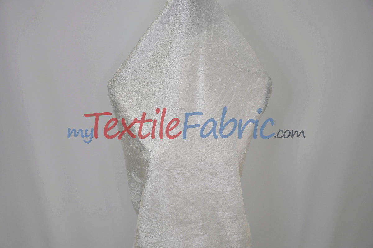 Panne Velvet Polyester Fabric - Crush Panne Velour, Solid, 58/60" Width (1 Yard)