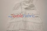 Pleated Ruffle Chiffon Polyester Fabric - Lightweight Textured Semi-Sheer, 44/46" Width (1 Yard)