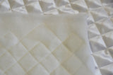 Quilted Satin Batting Polyester Fabric - White, Black Diamond Quilted, 58/60" Width (Yards)