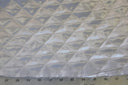 Quilted Satin Batting Polyester Fabric - White, Black Diamond Quilted, 58/60" Width (Yards)