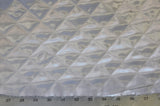 Quilted Satin Batting Polyester Fabric - White, Black Diamond Quilted, 58/60" Width (Yards)