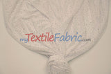 Rhinestone Stretch Power Mesh Fabric - Iridescent AB Crystal Embellished, 58" Width (1 Yard)