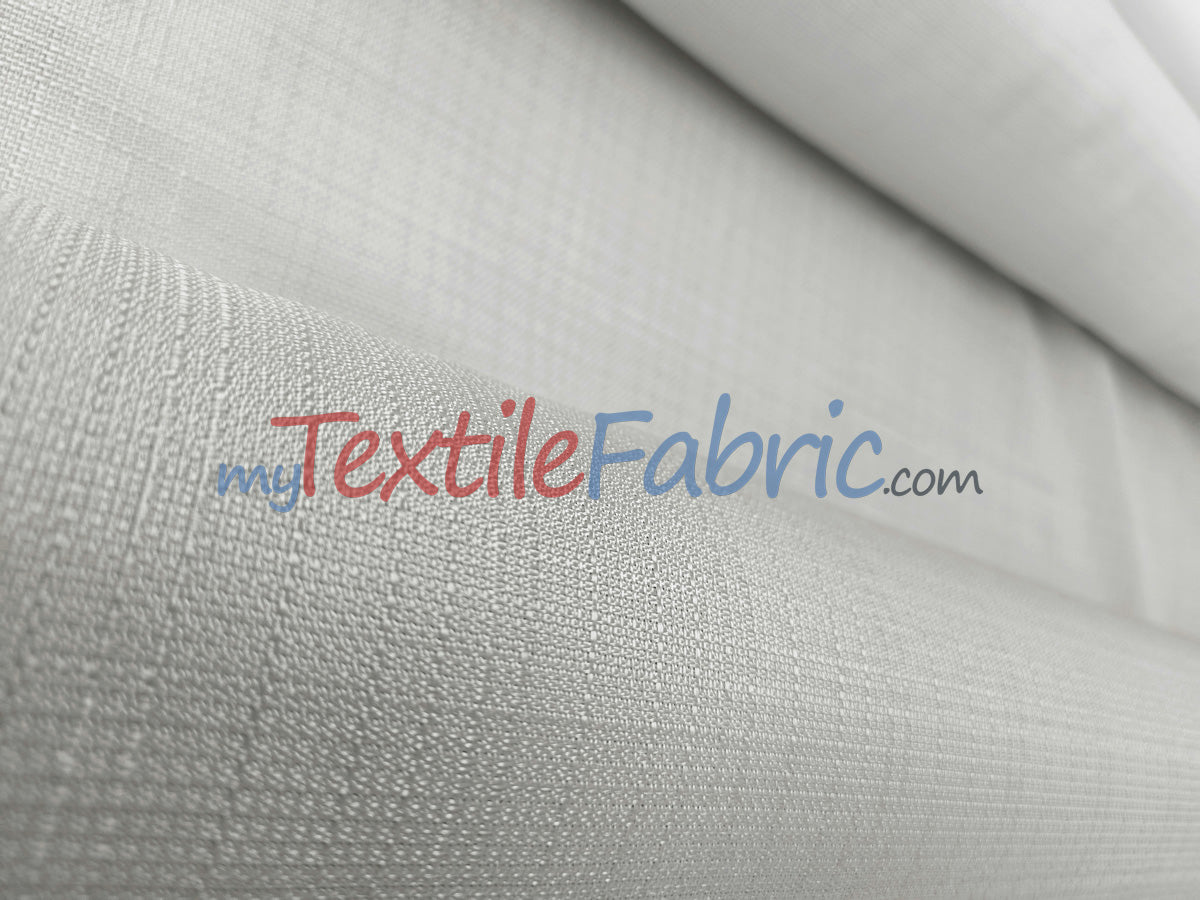 Rustic Linen Polyester Fabric - Faux Linen, 58" Width, 5 Colors (1 Yard)