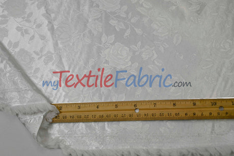 Satin Jacquard Satin Polyester Fabric - Satin Flower Brocade, 58/60" Width, Sample Swatch 3"x3" (1 Sample Swatch)