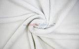 Sherpa Fleece Polyester Fabric - White, Ivory, Black, 60" Width (1 Yard)
