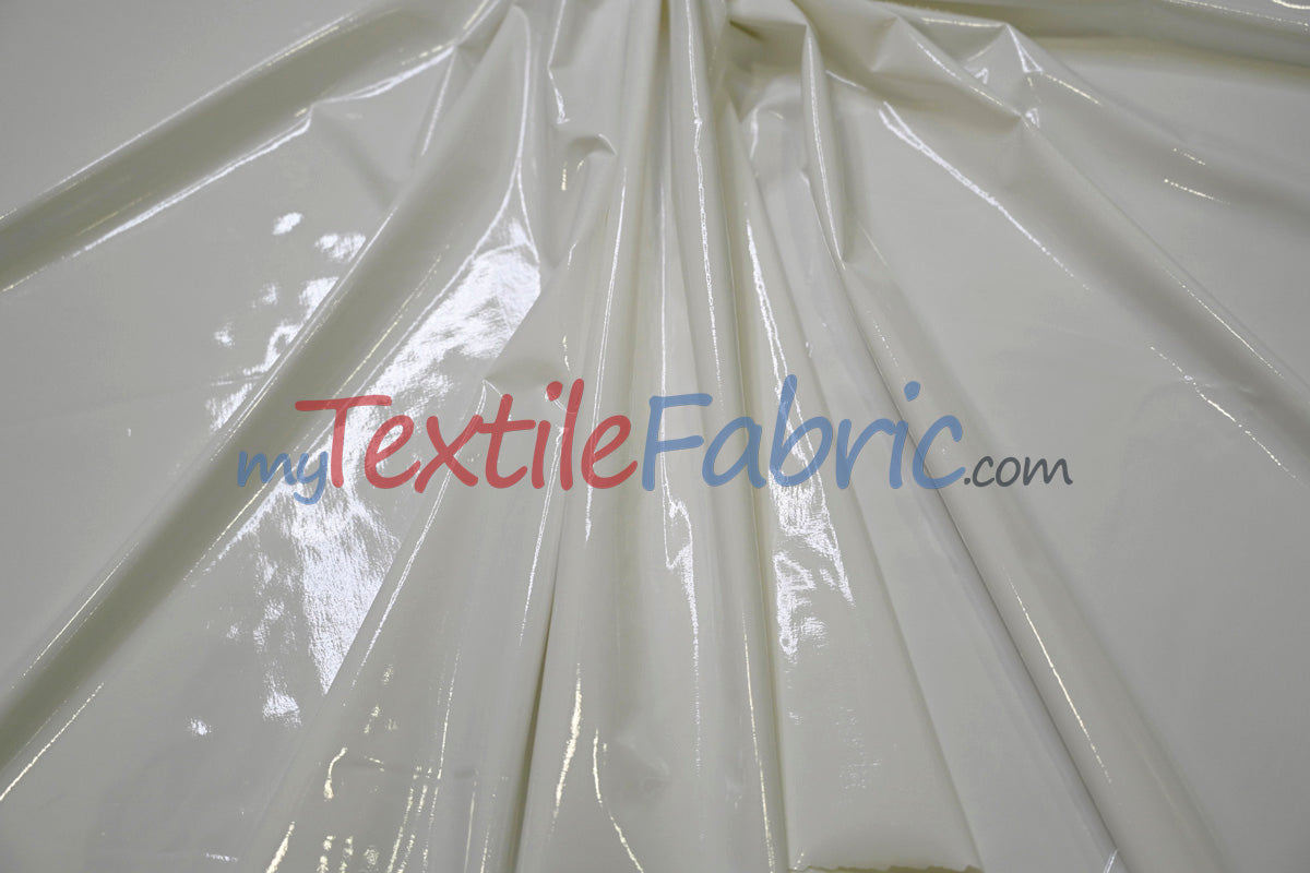 Shiny Stretch Patent Vinyl Fabric - 94% Polyester, 6% Spandex, Glossy Finish, 55" Width (1 Yard)