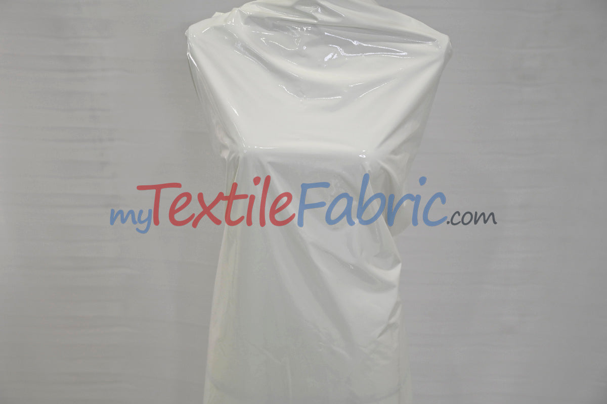 Shiny Stretch Patent Vinyl Fabric - 94% Polyester, 6% Spandex, Glossy Finish, 55" Width (1 Yard)