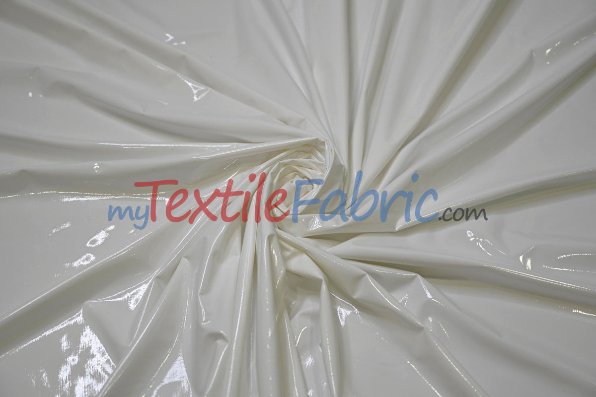 Shiny Stretch Patent Vinyl Fabric - 94% Polyester, 6% Spandex, Glossy Finish, 55" Width (1 Yard)