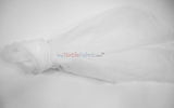 Super Organza Polyester Fabric - Semi-Sheen Sheer, 60" Width, White, Ivory, Baby Blue, Lavender, Black (By The Yard)