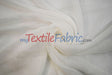 Swiss Sheer Sheer Polyester Fabric - Linen-Look Sheer Drapery, 130" Wide, White (1 Yard)