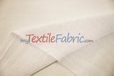 Extra Wide Turkish Sheer 100 Percent Polyester Fabric - Textured Linen-Look Sheer, 108" Width, White, Offwhite, Ivory, Champagne (1 Yard)