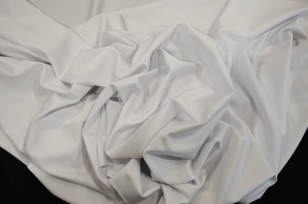Yoga Spandex Polyester Spandex Fabric - White And Black, 58/60" Width, Slight Sheen, 4 Way Stretch (1 Yard)