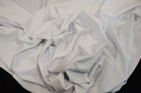 Yoga Spandex Polyester Spandex Fabric - White And Black, 58/60" Width, Slight Sheen, 4 Way Stretch (1 Yard)