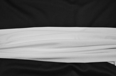Yoga Spandex Polyester Spandex Fabric - White And Black, 58/60" Width, Slight Sheen, 4 Way Stretch (1 Yard)