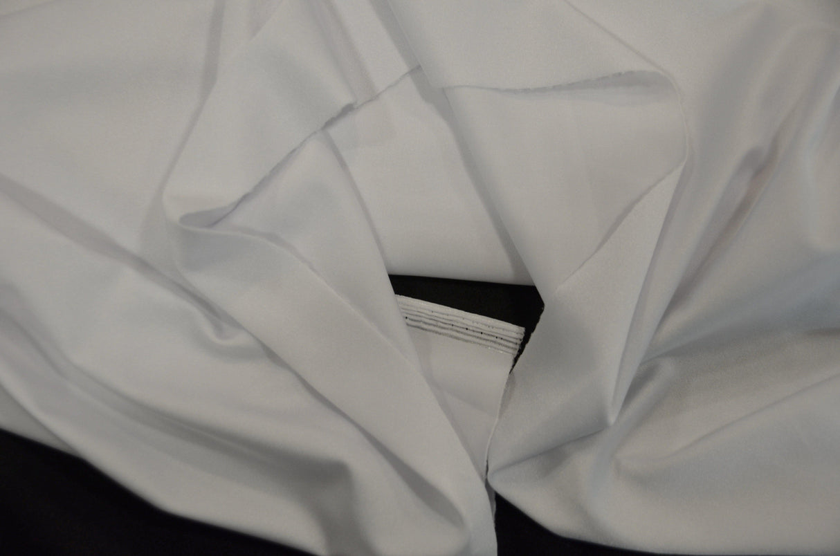 Yoga Spandex Polyester Spandex Fabric - White And Black, 58/60" Width, Slight Sheen, 4 Way Stretch (1 Yard)