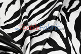 Zebra Charmeuse Satin Fabric - Zebra Print, 58/60" Width, Multiple Colors (1 Yard)
