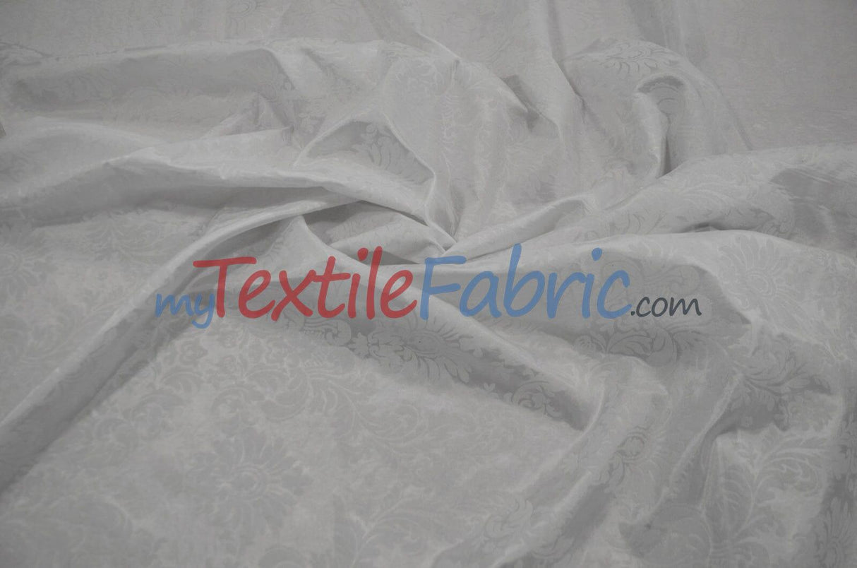 Damask Flocking Taffeta Fabric - Flocking Velvet Damask, 58/60" Width (1 Yard)