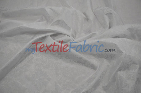 Damask Flocking Taffeta Fabric - Flocking Velvet Damask, 58/60" Width (1 Yard)