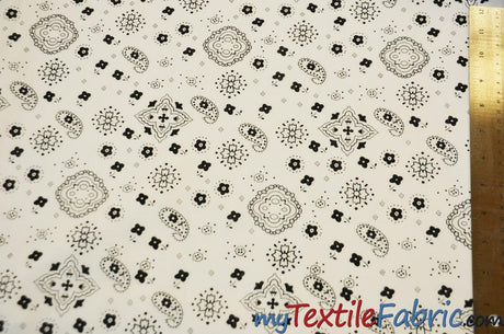 Bandana Cotton Print Polyester Cotton Broadcloth Fabric - Multiple Colors, 58/60" Width (1 Yard)