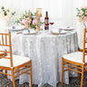 Round Sequin Taffeta Tablecloth