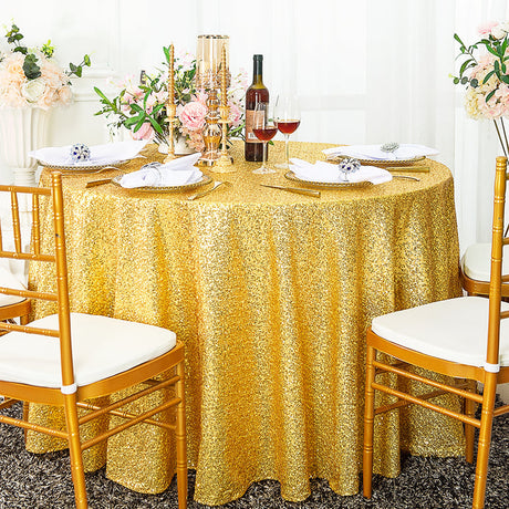 Round Sequin Taffeta Tablecloth