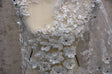 EA2581 Polyester Lace Fabric - Off White Floral Embroidery, Sequins Embellishments, 50/51" Width (Yards)