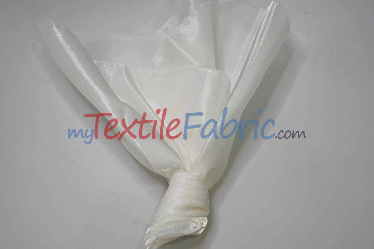 Crystal Satin Polyester Fabric - Shimmering Satin Finish, 45" Width, Multiple Colors (1 Yard)
