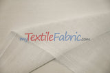 Extra Wide Turkish Sheer 100 Percent Polyester Fabric - Textured Linen-Look Sheer, 108" Width, White, Offwhite, Ivory, Champagne (1 Yard)