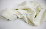 Sherpa Fleece Polyester Fabric - White, Ivory, Black, 60" Width (1 Yard)