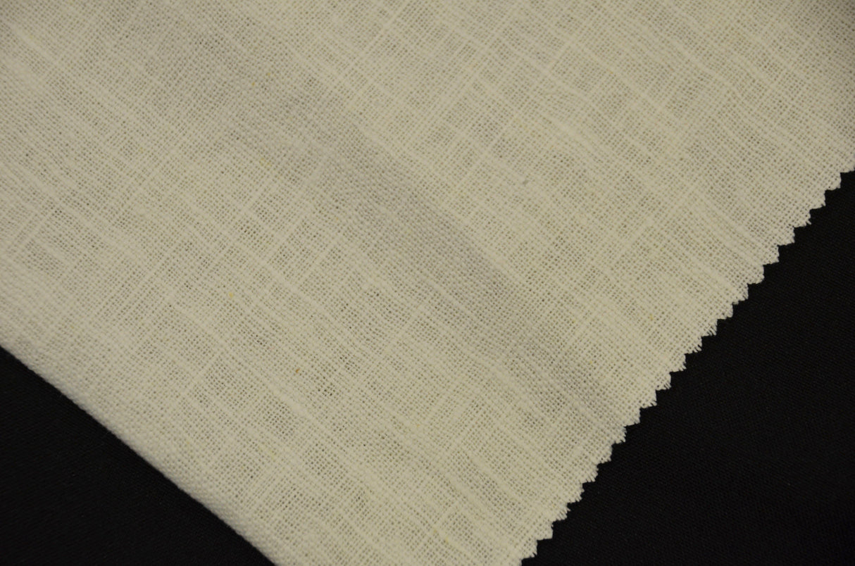 100% Natural Ramie Fabric - White, Ivory, Black, 52/53" Width, 280GSM (1 Yard)