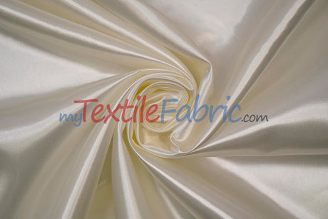 Bridal Satin Polyester Fabric - Shiny Solid, 58/60" Width, Multiple Colors (Yards, Bolts, Sample Swatches)
