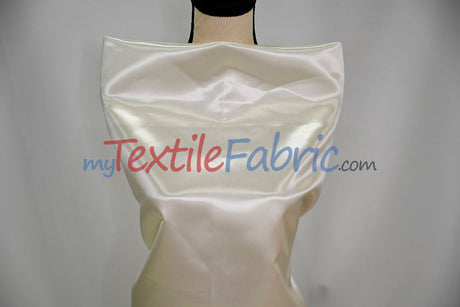 Bridal Satin Polyester Fabric - Shiny Solid, 58/60" Width, Multiple Colors (Yards, Bolts, Sample Swatches)
