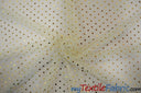 Bridal Tulle With Metallic Polka Dot Polyester Fabric - White And Ivory, Sheer, 58/60" Width (Yards)