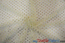 Bridal Tulle With Metallic Polka Dot Polyester Fabric - White And Ivory, Sheer, 58/60" Width (Yards)