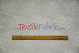Chantilly Lace Polyester Fabric - Floral Embroidery, Sheer Mesh, 52" Width (1 Yard)