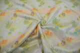 Chinese Flower Brocade Polyester Fabric - Oriental Floral Brocade, 45" Width (1 Yard)