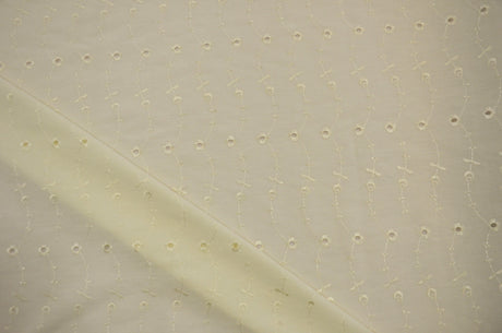 Polyester Cotton Eyelet Embroidery Fabric - No Scallop Ends, Multiple Colors, 60" Wide (1 Yard)
