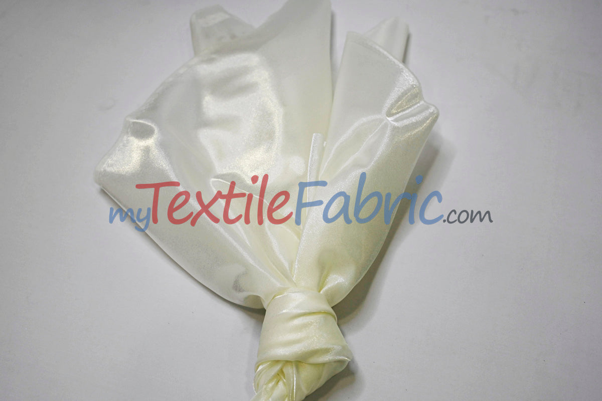 Crystal Satin Polyester Fabric - Shimmering Satin Finish, 45" Width, Multiple Colors (1 Yard)