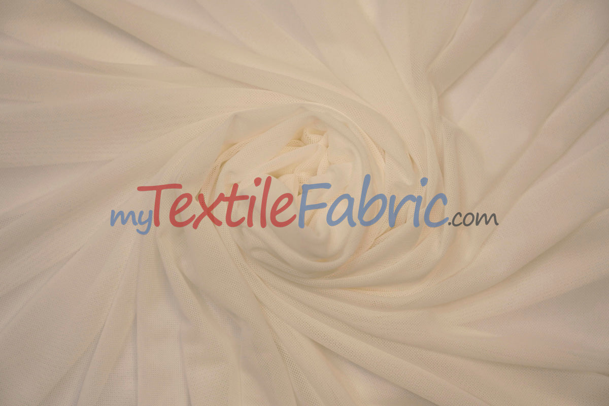 Super Soft Power Mesh Spandex Fabric - Multiple Colors, 58/60" Width (1 Yard)