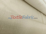 Rustic Linen Polyester Fabric - Faux Linen, 58" Width, 5 Colors (1 Yard)