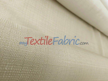 Rustic Linen Polyester Fabric - Faux Linen, 58" Width, 5 Colors (1 Yard)