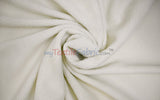 Sherpa Fleece Polyester Fabric - White, Ivory, Black, 60" Width (1 Yard)