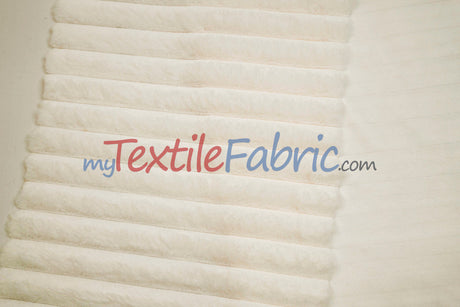 Striped Rabbit Fur 100 Percent Polyester Fabric - Striped Faux Rabbit Fur, 64/66" Width (1 Yard)