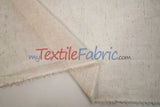 Swiss Sheer Sheer Polyester Fabric - Linen-Look Sheer Drapery, 130" Wide, White (1 Yard)